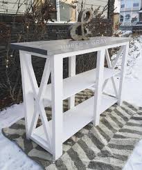 Ana White Plans Console Table Diy Diy Console Table Build Like A Girl Shanty2chic With Images Farmhouse Console Table Diy Console Table Modern Rustic Furniture