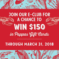 Site map home about us our restaurants careers gift cards community relations. Joining Our E Club Has Its Perks Be The Pappadeaux Seafood Kitchen Facebook