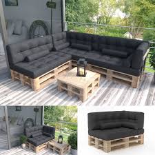 Palettenkissen Palettensofa Palettenpolster Kissen Polster Couch Sofa Anthrazit Garten Terrasse Mob Terrace Furniture Pallet Patio Furniture Palette Couch