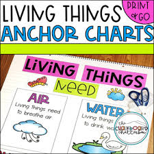 Living And Non Living Things Anchor Charts