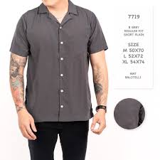 Desain / model kemeja sangat beragam, tergantung pada jenis penggunaan, bahan, potongan. 7719 B Grey Baju Cowok Kemeja Polos Model Kerah Korea Warna Abu Reguler Fit Short Plain Shopee Indonesia