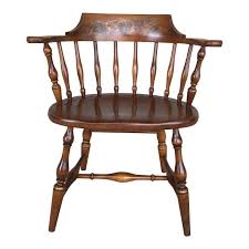 L Hitchcock Harvest Paint Decorated Solid Maple Captain S Chair In 2020 Solid Maple Chair Decor