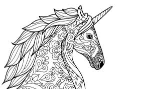 This collection includes mandalas, florals, and more. Coloring Page Of A Unicorn Head Mandala