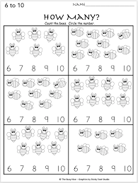 Free Kindergarten Math Count The Bees Madebyteachers Kindergarten Math Worksheets Free Kindergarten Math Free Kindergarten Math Lesson Plans