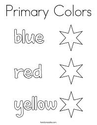 Primary Colors Coloring Page Twisty Noodle Color Worksheets For Preschool Primary Colors Color Worksheets