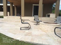 Getting deck pavers is a great way to complete your swimming pool renovation. Premium Select French Pattern Tumbled Ivory Travertine Pavers