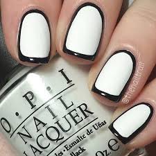 Black And White Nail Art Simple 80 Black And White Nail Designs White Nail Designs Simple Nails White Nail Art