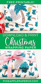 › christmas candy wrappers printable. Tropical Christmas Printable Wrapping Paper Pineapple Paper Co