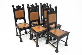 P purlove 5 pieces dining table set, vintage rectangular counter height table with 4 chairs for dining room, pub and bistro (antique graywash) 4.3 out of 5 stars 57 $253.99 $ 253. Antique Renaissance Style Dining Table Chairs Set Set Of 7 For Sale At Pamono