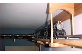 Train On Wall Richie S Playroom Model Trains Model Train Layouts Model Train Table