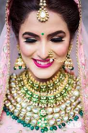 Pretty Bridal Jewellery Necklace With Green Beads For Wedding See More On Www Wedmegood Com W Bridal Jewellery Indian Bride Jewellery Bridal Fashion Jewelry