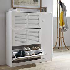 Homfa meuble chaussures banc de rangement 2 tages en. Meuble A Chaussures Mayor 3 Abattants 1 Porte La Redoute Interieurs La Redoute