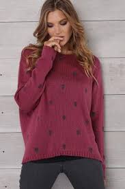 Wooden Ships By Paola Buendia Women S Mini Skull Crewneck Sweater S Wooden Ships Knits Fashion Street Style Skull