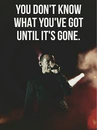 You don't know what you have until it's gone quote. Doomed Until It S Gone Linkin Park