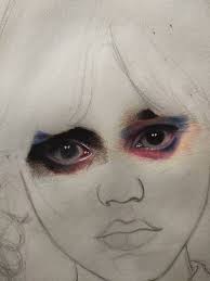 My drawing of Wednesday using colored pencil 🫀