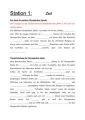 Das sind heute die höhepunkte. Geschichte Arbeitsmaterialien Olympische Spiele 4teachers De