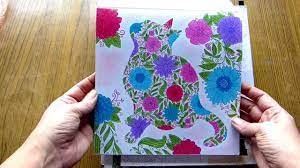 Turn your favorite coloring page into a one of a kind tshirt with this tutorial by. My Collection Of Cat Adult Coloring Books With Finished Pages Youtube