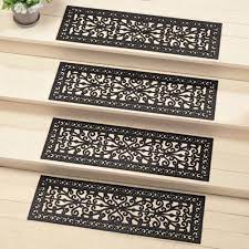 Set Of 4 Scroll Pattern Black Rubber Outdoor Stair Treads Mats For Sale Online Ebay Foyer Decorating Stair Decor Stairs