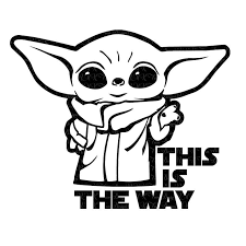 Baby Yoda This Is The Way Star Wars Logo Svgepspdfdxf Png Etsy In 2020 Star Wars Stencil Yoda Decals Star Wars Art