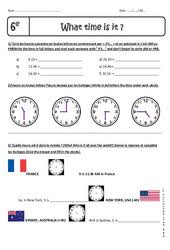Heure Anglais 6eme Cycle 3 Exercices Cours Evaluation Revision