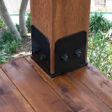 Owt Ornamental Wood Ties Owt Ornamental Wood Ties Ironwood 8 In X 8 In Galvanized Steel Elevated Post Base 51709 The Home Depot Ornamental Wood Pergola Kits Diy Deck