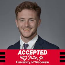St. Louis native MJ Fritz, Jr., is moving to Wisconsin! The double major in  accounting and business administration will attend the University of  Wisconsin to earn a master's in accounting and business