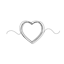 Continuous Thin Line Heart Vector Illustration Minimalist Love Sketch Doodle One Line Art Valentine Icon Simple Heart Logo Wedding Sign Love Heart Drawing Simple Heart Tattoos Heart Drawing