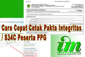 Seluruh guru calon peserta ppg dalam jabatan yang telah lolos seleksi akademik dan administrasi wajib melakukan registrasi akhir sebelum mengikuti ppg dalam jabatan. Cara Cepat Cetak Pakta Integritas S34c Peserta Ppg Info Madrasah
