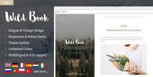 Wild Book Vintage Elegant Wordpress Blog Theme Blog Themes Wordpress Wild Book Blog Themes