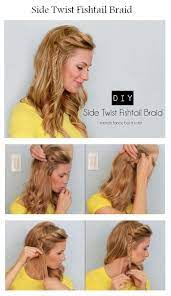 How To Mike A Side Twist Fishtail Braid Hairstyles Tutorial Hair Styles Long Hair Styles Hairstyle
