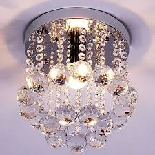 1 Lumiere Lustre En Cristal Luminaire Petit Cristal Clair Lustre Lampe Pour Allee Escalier Led Lampe Ampoule Eclairage A La Maison Luminaire Plafond Eclairage Encastre Et Luminaires Encastres
