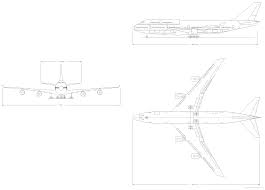 The advanced series 300 was announced at the september 1984. Boeing 747 400 Blueprints Free Outlines