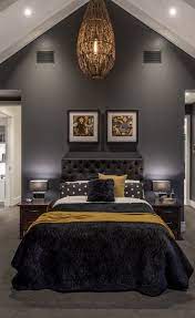 Beautiful Black And Yellow Modern Style Bedroom Decor Black Bedroom Decor Black Bedroom Furniture Decor Modern Style Bedroom
