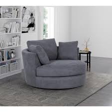 Boyel Living 54 In Dark Gray Charcoal Fabric Swivel With Toss Pillows Round Barrel Chair Accent Chair Wf Hfsm 187c The Home Depot Round swivel chair, 3 seater sofa and chair.