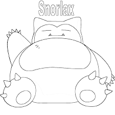 Download and print these snorlax coloring pages for free. Pokemon Snorlax Coloring Pages