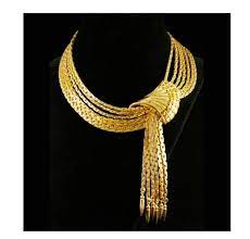 Vendome 1960 S Runway Necklace Couture Signed Rare Bolder Than Gold Mid Century Asian Oriental Fan Tassels Asymmetrical Drape 15 Length Bridal Gold Jewellery Designs Bridal Gold Jewellery Runway Necklace