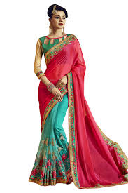 Bahubali Chiffon Party Wear Saree In Red And Green Colour Ranenaya zhenschina s mladencem na rukah ubegaet ot vooruzhyonnyh soldat. bahubali chiffon party wear saree in red and green colour