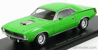 Spark Model S3615 Masstab 1 43 Plymouth Hemi Cuda Coupe 1970 Green The 1970 plymouth hemi 'cuda and the 1971 buick gs 455 are two of the most potent machines of that era, hands down.