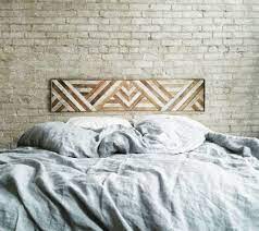 Now i want to show picture that could make you impressive and the gorgeous diy geometric art headboard panels to you. 25 Stylish Headboard Alternatives That Will Transform Your Bedroom Headboard Alternative Reclaimed Wood Wall Wood Headboard