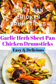 Garlic Herb Sheet Pan Chicken Drumsticks Kay S Clean Eats Video Recipe Video In 2020 Healthy Dinner Dinner Recipes Chicken Recipes