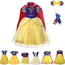 Adapting support for your head, neck and shoulders. Girls Snow White Dress Kids Princess Dress Up Costumes Toddler Snow White And Huntsman Fancy Clothing Christmas Party Outfits
