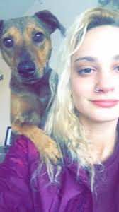 UVM Animal Rescue Squad's volunteer coordinator, Carmen Garofalo, and  member, Zoe Hutcher, spotted with Ginger and Cabella from All Breed Rescue  Vermont. Both these lovely gals are up for adoption!