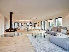 ideen inspiration fur moderne wohnzimmer dekoin meuble blanc et bois interieur maison contemporaine penthouse de luxe