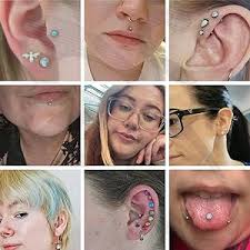 Amazon.com: ZS ASTM F136 Titanium 16G 8mm Medusa Piercing Jewelry for  Conch, Tragus, Helix, Labret, Cartilage