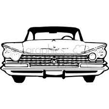 Front End Of An Old Classic Car Clipart Commercial Use Clipart 374020 Old Classic Cars Clip Art Classic Cars