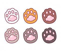 Cartoon Cat Paw Set Premium Vector Premium Vector Freepik Vector Logo Icon Dog Cartoon Paw Drawing Cat Paw Print Cat Paw Drawing