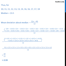 1 2 3 4 5 6 7 8 9 10 11 12 13 14 15 16 17 18 19 20 21 22 23 24 25 26 27 28 29 30 31. Ex 15 1 3 Find Mean Deviation About Median Class 11
