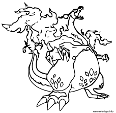 Coloriage du pokemon de type feu et vol de première génération dracaufeu, l'évolution de reptincel pour colorier dracaufeu les couleurs à utiliser sont l'orange, le rouge. Coloriage Pokemon Gigamax Dracaufeu Dessin Pokemon A Imprimer