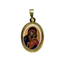 Medaglia Scapolare colori ovale piccola – La Madonna del Carmine