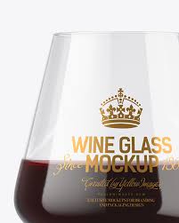 Download Red Wine Glass Mockup In Cup Bowl Mockups On Yellow Images Object Mockups PSD Mockup Templates